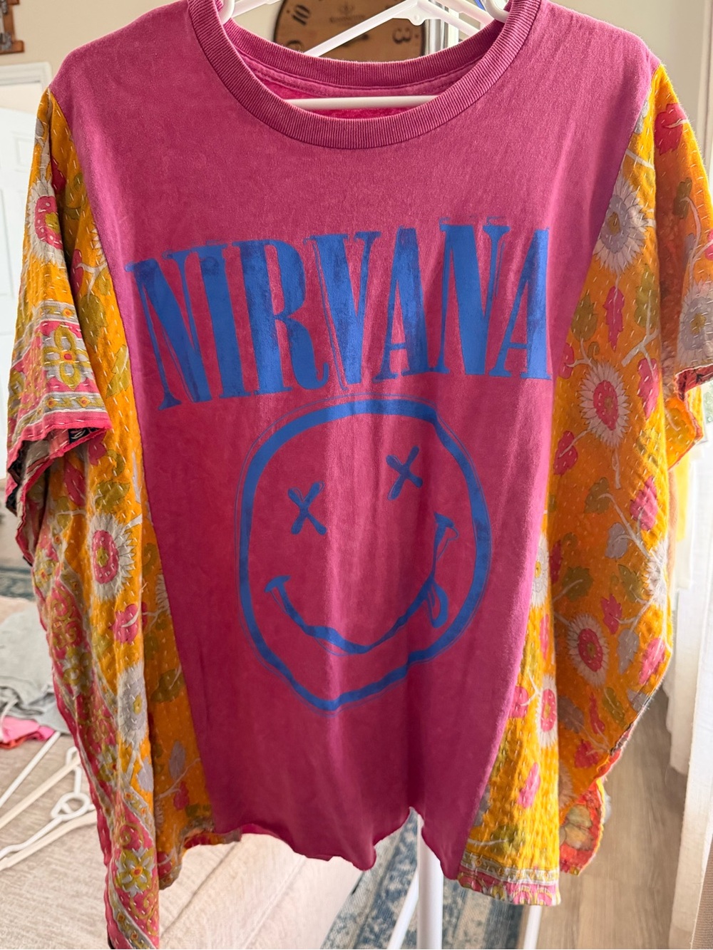 Nirvana Pink Kantha Bae band tee